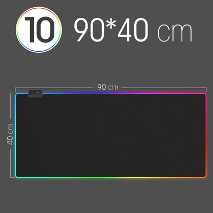 LED Light Mousepad RGB Keyboard Cover Desk-Mat Colorful Surface Mouse Pad Waterproof Multi-Size World Computer Gamer CS Dota