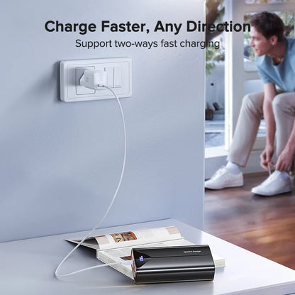 Power Up Anytime: 30000mAh 22.5W Fast Charging Power Bank with Built-In Cable for iPhone, Samsung, Xiaomi and More