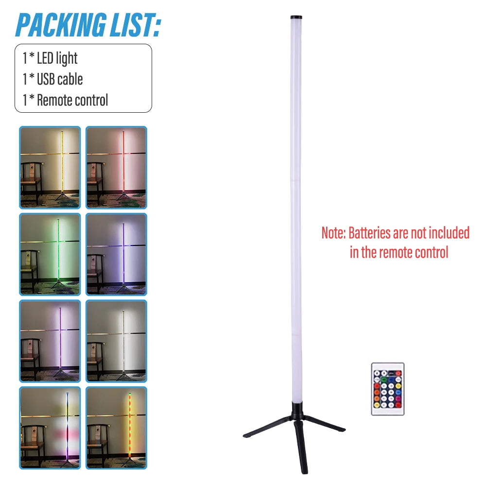 Transform Your Space with the Color-Changing RGB Floor Lamp - Modern Scandinavian Design for Ambient Lighting
