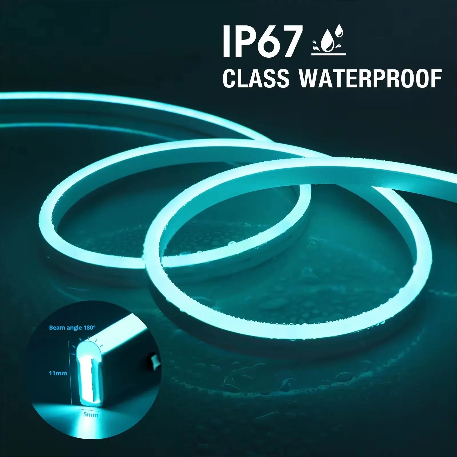 Vibrant RGB Neon LED Strip - Flexible, Waterproof & Smart-Controlled Home Lighting (1M/2M/3M/5M Available)