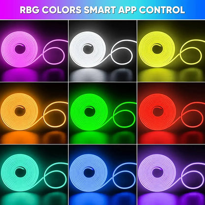 Vibrant RGB Neon LED Strip - Flexible, Waterproof & Smart-Controlled Home Lighting (1M/2M/3M/5M Available)