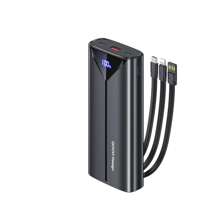 Power Up Anytime: 30000mAh 22.5W Fast Charging Power Bank with Built-In Cable for iPhone, Samsung, Xiaomi and More