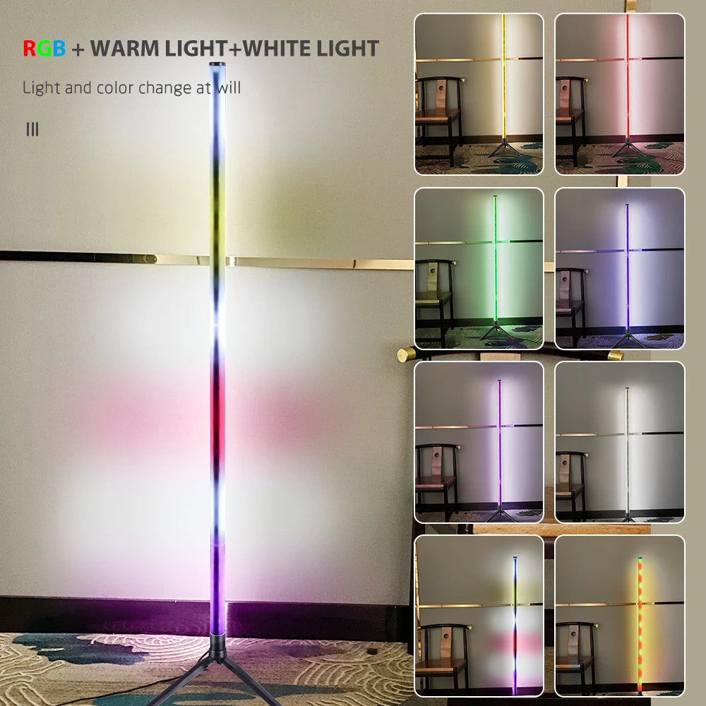 Transform Your Space with the Color-Changing RGB Floor Lamp - Modern Scandinavian Design for Ambient Lighting